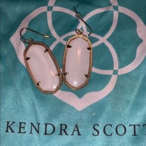 White Kendra Scott Elle earrings